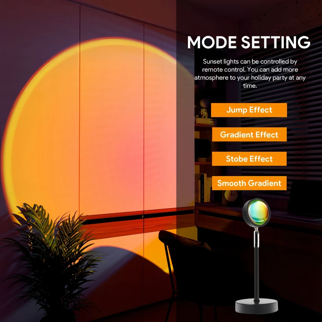 VibeSun™️ – Sunset LED Lamp | Trasforma la tua stanza in mood aesthetic